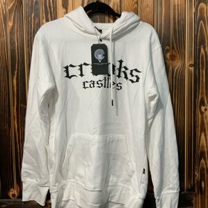 Crooks & Castles White‎ Hoodie with Black Logo